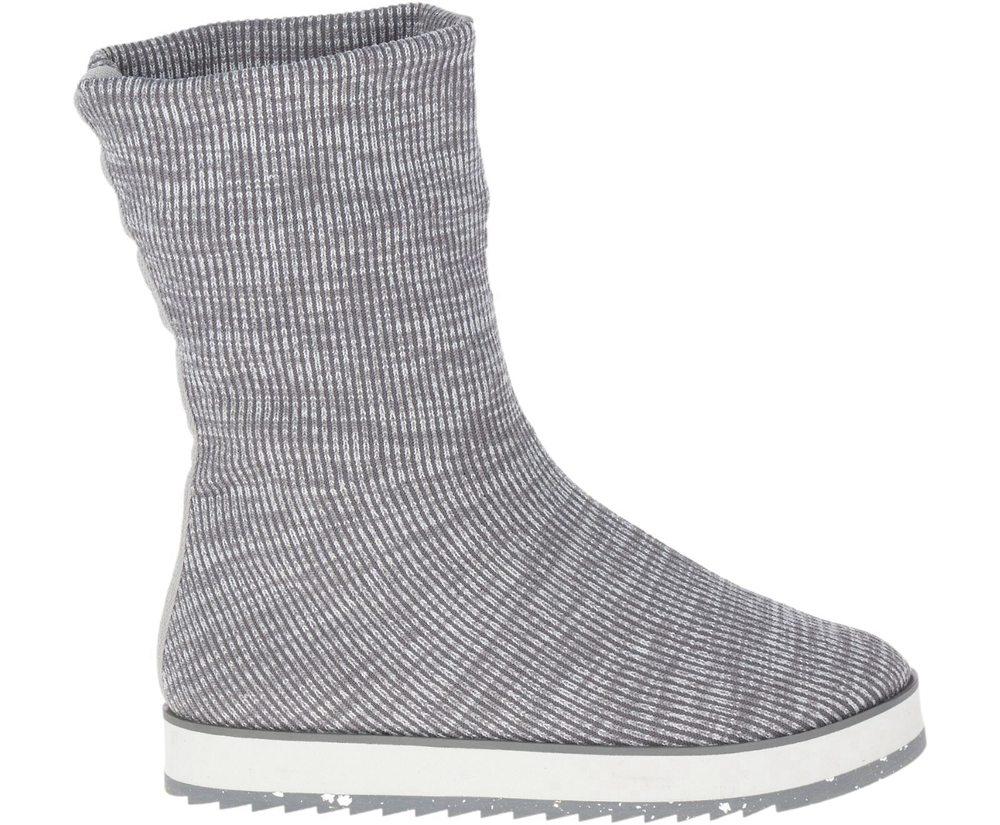 Kozaki Merrell Damskie Szare - Juno Knit Pull On - 481920-AQS